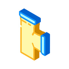 gas pipeline isometric icon vector. gas pipeline sign. isolated symbol illustration