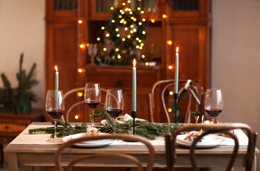 christmas dinner table