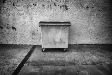 Old garbage container