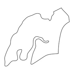 Obraz premium Biombo region map, administrative division of Guinea Bissau. Vector illustration.