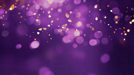 Purple Festive abstract Background, Happy New Year Celebration Sparkles Banner, space for text	
