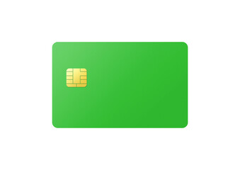 Green card on a white background