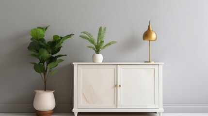Decorative Foliage in Indoor Home Interior with Greenery and Botanical Wall generated by AI tool 