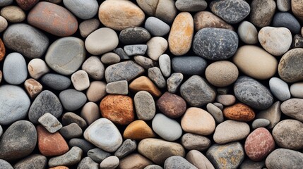Fototapeta na wymiar Silhouette of Large Group of Pebbles on Gravel Soil beautiful background generated by AI tool 
