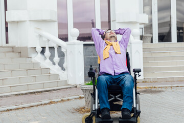 A person on the street near the building