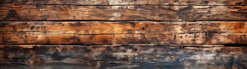 Rustic Charm: Close-up of Weathered Wooden Wall