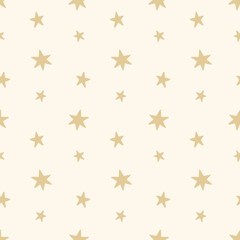 Christmas Stars Vector Seamless Pattern Background