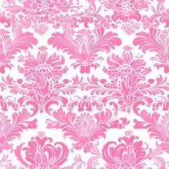Obraz premium Elegant Damask Whispers: Seamless Antique Pink Wallpaper