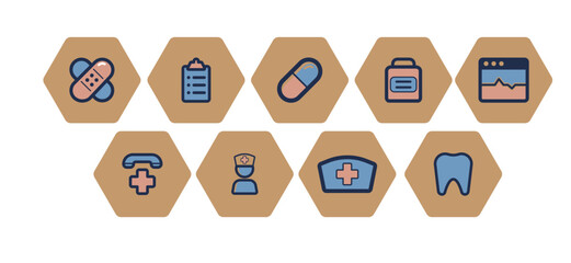 medic icon sets - eps 10