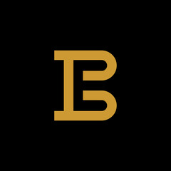 Letter B conceptual text design logo template design. Simple letter mark Vector illustration.