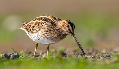 Common Snipe (Gallinago gallinago) is a species that lives in wetlands in Asia, Europe and Africa. It is common in Turkey and is a winter migrant.
