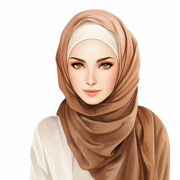 Clipart De Menina Hijab, Clipart Islâmico, Fundo Branco