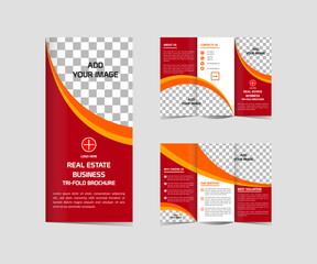 Real estate Tri fold brochure design template