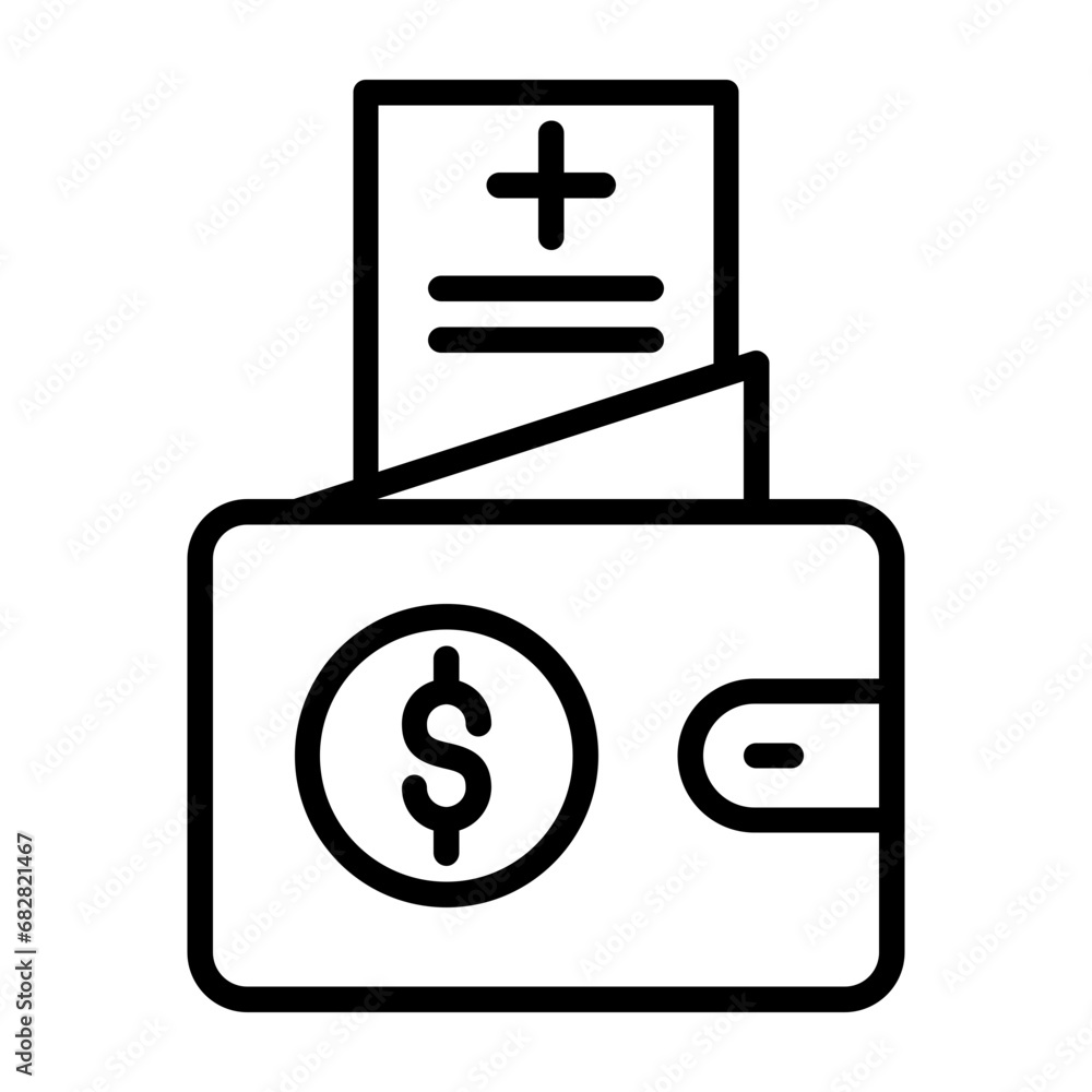 Wall mural expenses icon