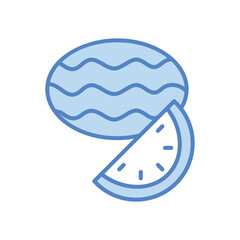 Watermelon icon isolate white background vector stock illustration.