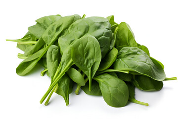 spinach white background 