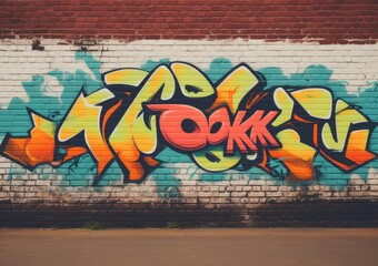 Textured Graffiti wall background. Grunge pattern. Generate Ai