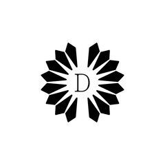 Aesthetic Style Premium Logo Alphabet D