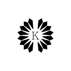 Aesthetic Style Premium Logo Alphabet K