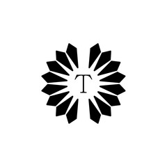 Aesthetic Style Premium Logo Alphabet T