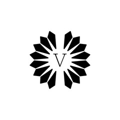 Aesthetic Style Premium Logo Alphabet V