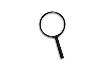 Magnifying glass isolated on white background, clipping path