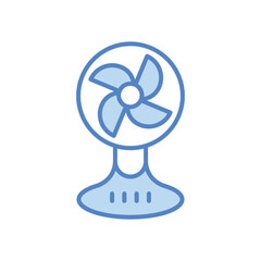 Colling Fan icon isolate white background vector stock illustration.