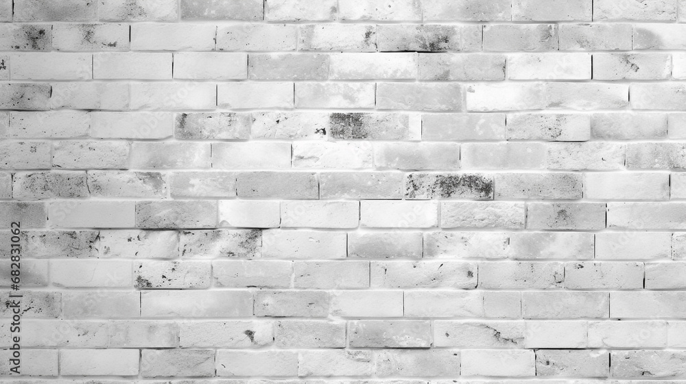 Wall mural white brick wall pattern