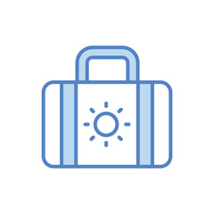 Brifcase icon isolate white background vector stock illustration.