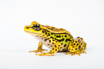 Fototapeta premium a frog with a yellow and black stripe on its body