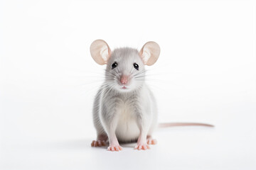 a small mouse sitting on a white surface