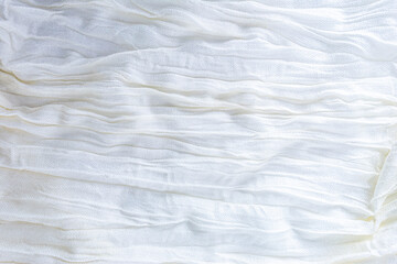Fototapeta premium white crumpled bed sheet, texture, background