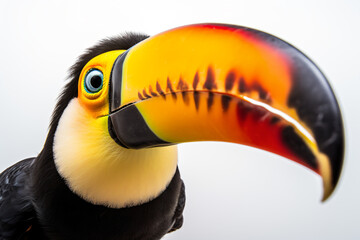Naklejka premium a close up of a toucan with a very colorful beak