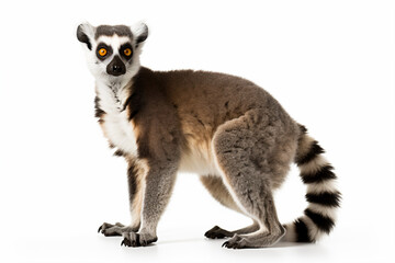 Obraz premium a lemur standing on a white surface