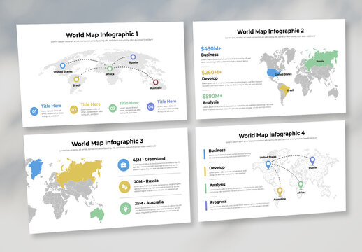 World Map Infographic Design