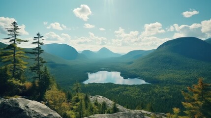 Scenic Adirondacks Hiking Trail - Majestic Viewpoint featuring Mount Jo and Heart Lake