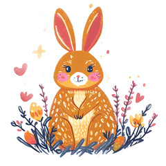 easter bunny with easter egg