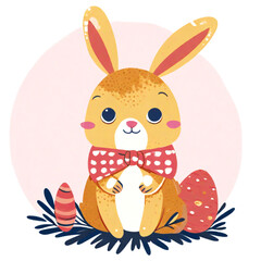 easter bunny with easter egg