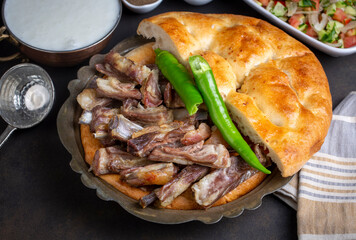 Traditional delicious local Turkish food; Buryan kebab. It is a meat dish that belongs to Siirt and Bitlis regions. It is also called 