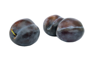 Three plums close-up