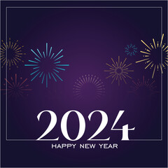 2024 Happy new year logo design vector illustration for new year 2024 with creative idea

