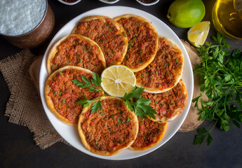 Turkish Food Findik Lahmacun / Mini Pizza