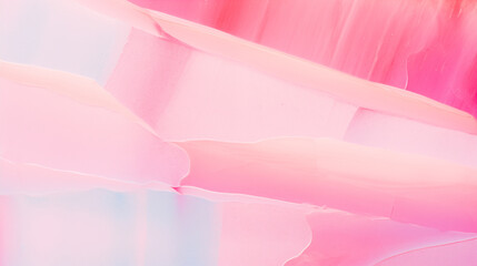 Crystal shaped abstraction, made up of multiple layers of pink crystals. The crystals are arranged in a chaotic and overlapping manner.