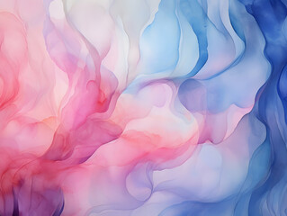 Obraz premium Veil texture abstract background, watercolor fluid painting background, dye splash style, alcohol ink, ai generated photo
