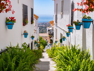 Mijas village in Andalusia with white houses, Spain - 682848210
