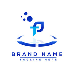 Letter FP blue Professional logo for all kinds of business