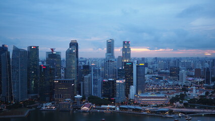 Fototapeta na wymiar night city image of Singapore