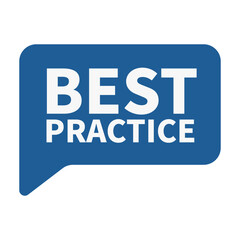 Obraz premium Best Practice In Blue Rectangle Shape For Business Promotion Marketing 