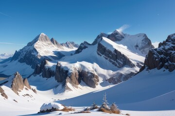 Fototapeta na wymiar Snowy Mountain range