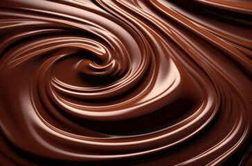 Chocolate. Melted chocolate top view. Confectionery concept.